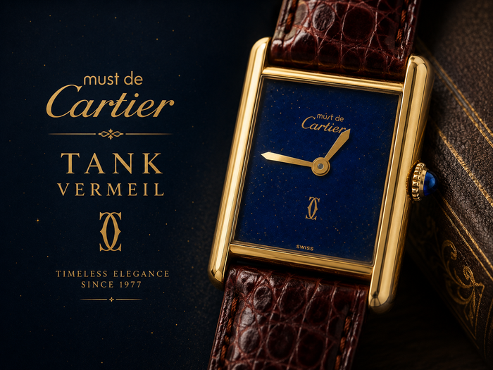 The Must de Cartier Tank (Vermeil): Cartier's Blue-Dial Icon on a Budget