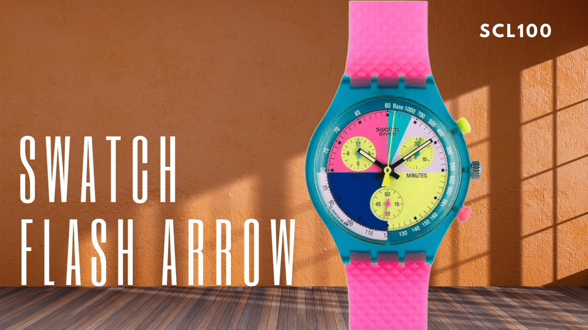 Swatch SCL100 Flash Arrow Chrono: A Vintage Chronograph with Bold Style