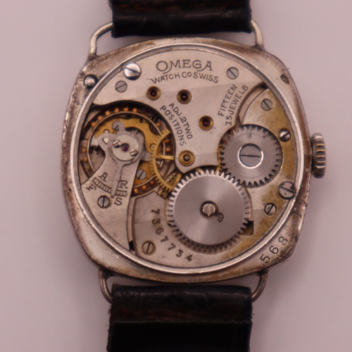 Omega Silver Cushion Enamel Dial – 1920s/30s