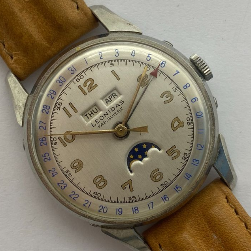Leonidas Vintage Triple Calendar Moonphase