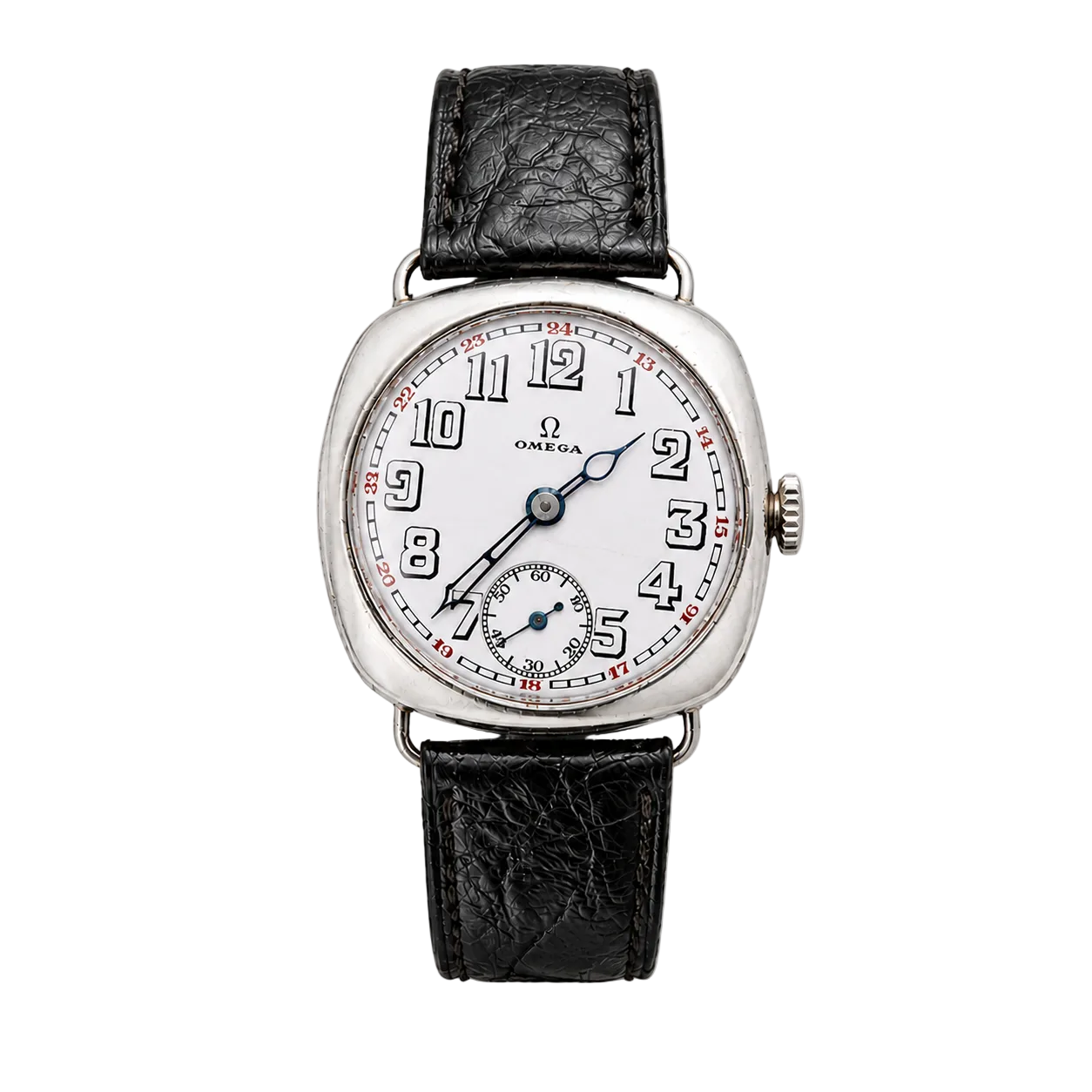 Omega Silver Cushion Enamel Dial – 1920s/30s